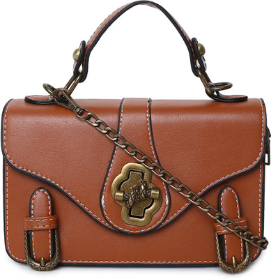 

Couch Potato Women Casual, Evening/Party, Formal Brown Leatherette Sling Bag