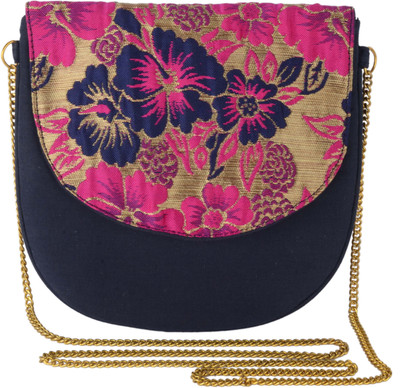 

Rezzy Girls Evening/Party Red Cotton Sling Bag