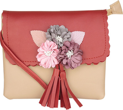 

Nupur Women Evening/Party, Casual Maroon PU Sling Bag