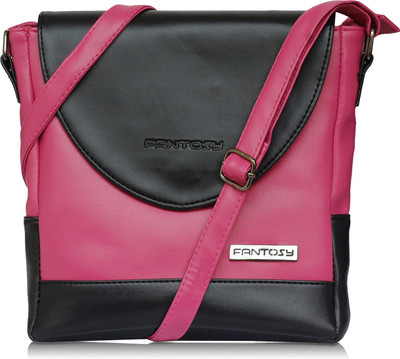 

Fantosy Women Evening/Party Pink Leatherette Sling Bag