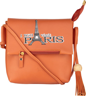 

Nupur Girls Evening/Party, Casual, Sports Orange PU Sling Bag