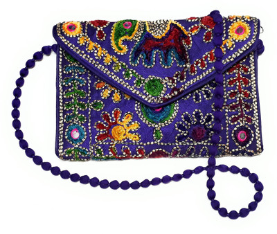 

Unique Fashion Women Casual Purple Silk Sling Bag