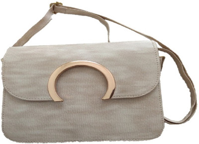 

tamu's Girls Formal White Denim Sling Bag