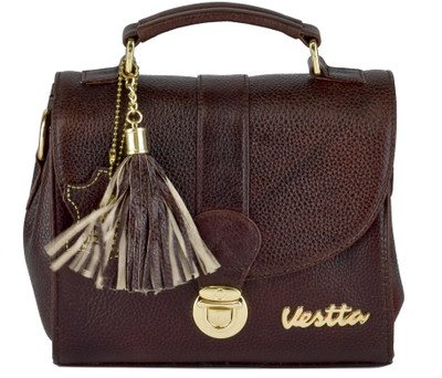 

Vestta Women Evening/Party, Casual, Formal Brown Genuine Leather Satchel
