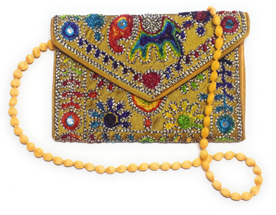 

Unique Fashion Women Casual Yellow Silk Sling Bag