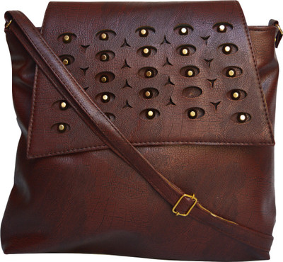 

hbos Girls Casual, Evening/Party Brown PU Sling Bag