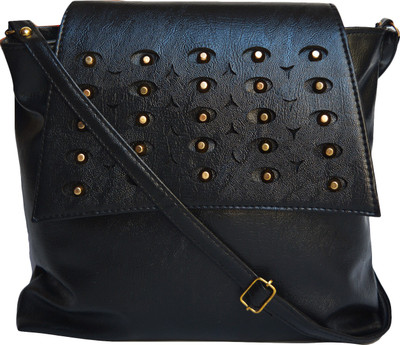 

hbos Girls Casual, Evening/Party Black PU Sling Bag