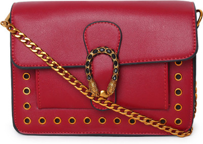 

Couch Potato Women Casual, Evening/Party, Formal Red Leatherette Sling Bag