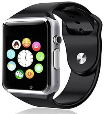 

Kwitech A1 Bluetooth with Built-in Sim card and memory card slot touch Compatible with Android IOS Mobiles Wrist Calling mobile Smartwatch(Black Strap Free Size)