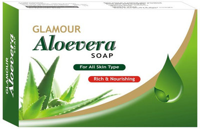 

Bio Life GLAMOUR- ALOE VERA SOAP Pack of 6 (75g each)(450 g, Pack of 6)