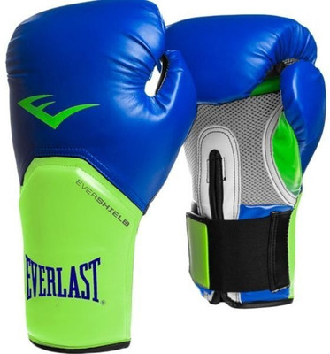 Everlast Pro Style Elite Boxing Gloves (XL, Blue, Green)