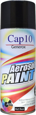 

Generox Cap10 Multipurpose Aerosol Spray Paint Matt Black Matt Black Spray Paint 400 ml(Pack of 1)
