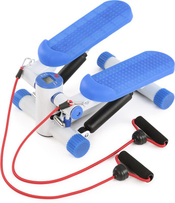 

Moon Sales Mini Stepper Twisting Stair Stepper Trainer Exercise Stepper with Resistance Bands Home Fitness Machine Stepper(Blue, White)