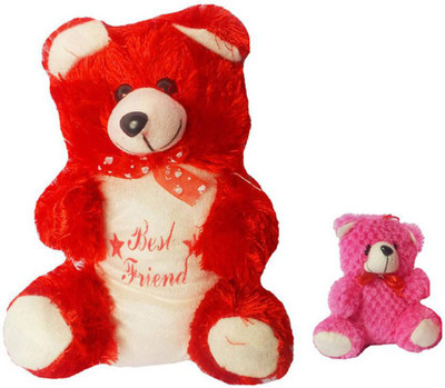 

Flower Engine Small Red Teddy with Car Hanging Teddy Pink - 10 inch(Multicolor)