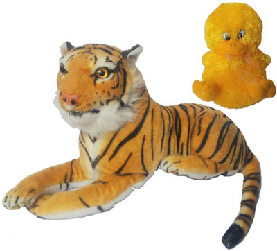 

Flower Engine Big Forest Tiger With Musical Duck - 9 inch(Multicolor)