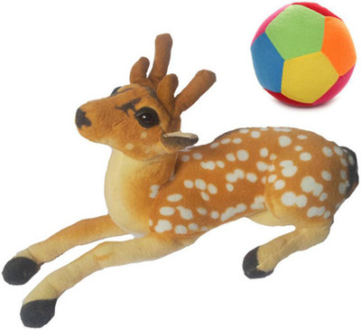 

Flower Engine Big Forest Deer With Rattle Ball - 9 inch(Multicolor)