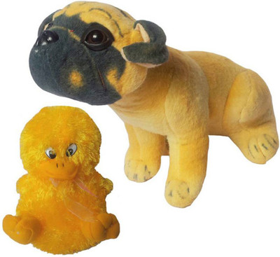 

Flower Engine Pug Dog With Musical Doll - 10 inch(Multicolor)