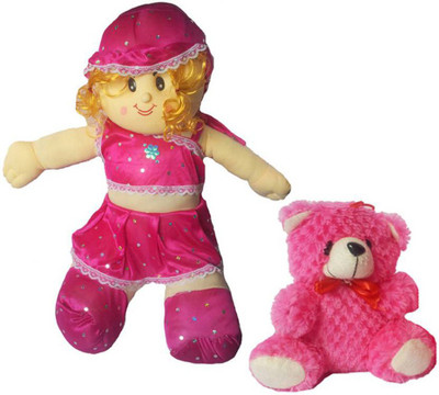 

Flower Engine Disco Doll Pink with Car Hanging Teddy Pink - 24 inch(Multicolor)