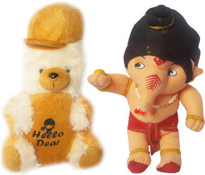 

Flower Engine Sunshine Teddy with Ganesha - 12 inch(Multicolor)