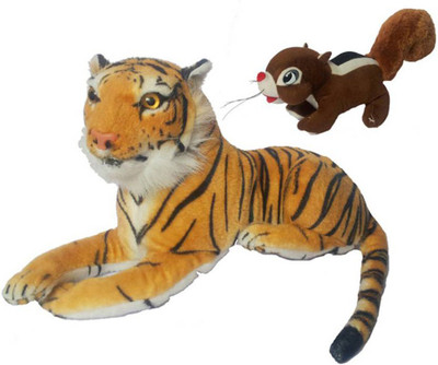 

Flower Engine Big Forest Tiger With Squirrel - 9 inch(Multicolor)