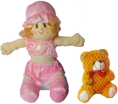 

Flower Engine Disco Doll Pink with Car Hanging Teddy Brown - 24 inch(Multicolor)