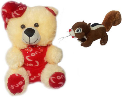 

Flower Engine Side Cap Teddy with Squirrel - 15 inch(Multicolor)