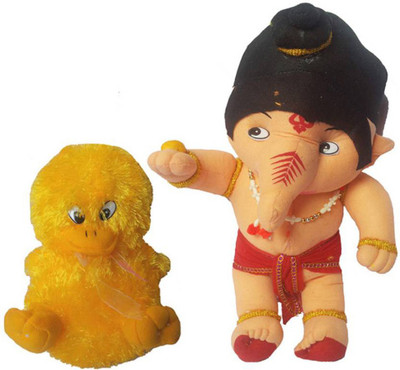 

Flower Engine Bal Ganesha With Musical Duck - 9 inch(Multicolor)