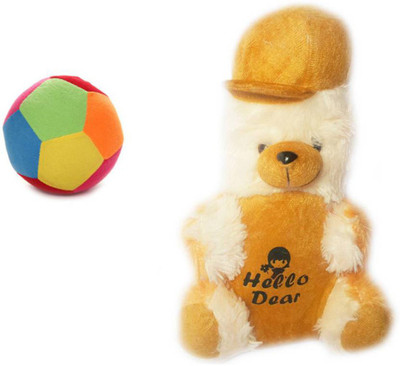 

Flower Engine Sunshine Teddy with Rattle Ball - 12 inch(Multicolor)