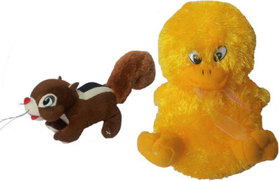 

Flower Engine Musical Duck with Squirrel - 14 inch(Multicolor)