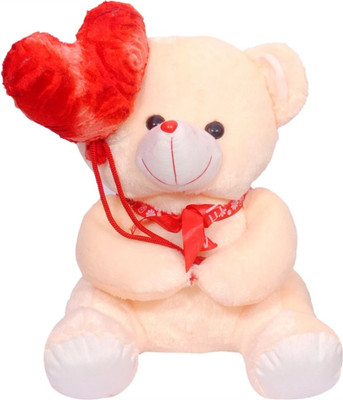 

A.P.TRADERS Cream Baloon Heart Teddy Bear 60cm - 24 inch(Beige)
