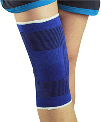

QUINERGYS Black Blue Stripes Pattern Stretchy Sporting Guard Band Support Pullover Sleeve Knee Support(Blue, Black, Egyptian blue