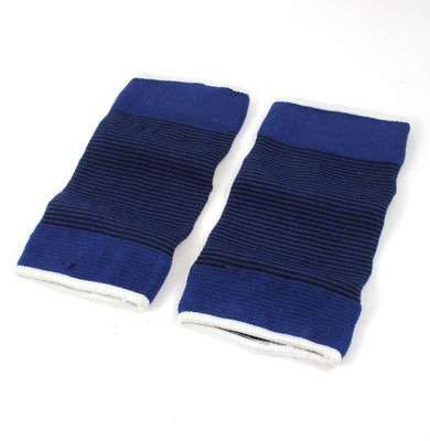 

QUINERGYS Striped Padded Elastic Sleeve Knee Support Brace Protector Pair Knee Support(Blue, Azure