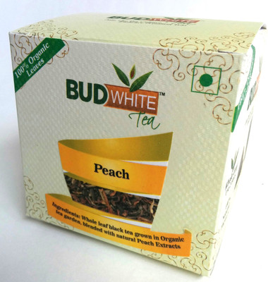 

BudWhite Peach Tea - 20 Pyramid teabags Peach Black Tea Bags(20 Bags, Box)