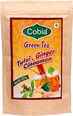 

Cobia Green Tea( Tulsi, CInnamon, GInger) 100g leaves Tulsi, Cinnamon, Ginger Green Tea(100 g, Pouch)