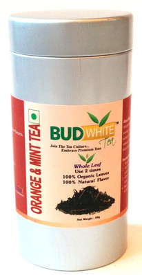BudWhite Orange & Mint Tea - 50 G Loose Tin Orange, Mint Black Tea Plastic Bottle(50 g)