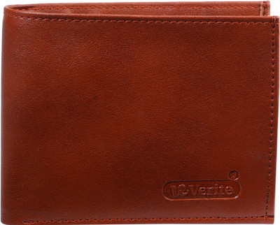 

VERITE Men Tan Genuine Leather Wallet(4 Card Slots)