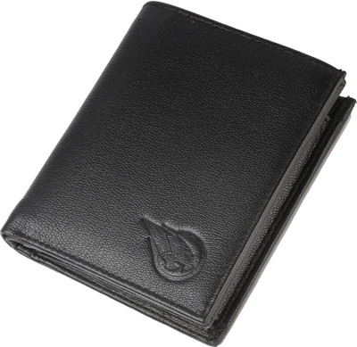 

RUGE Men Black Genuine Leather Wallet(12 Card Slots)