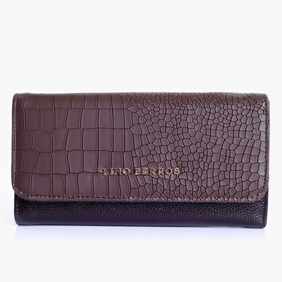 

Lino Perros Women Brown Artificial Leather Wallet(6 Card Slots)