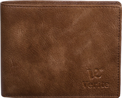 

VERITE Men Brown Genuine Leather Wallet(4 Card Slots), D brown