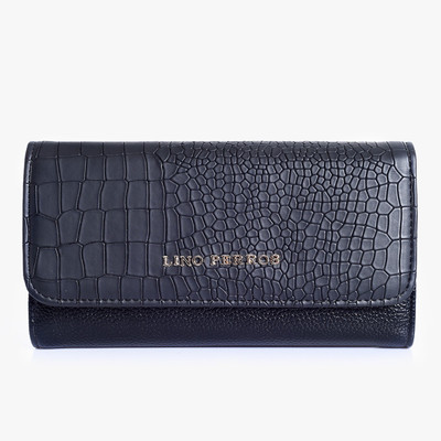 

Lino Perros Women Black Artificial Leather Wallet(6 Card Slots)