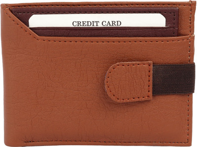 

Wildedge Men Tan Artificial Leather Wallet(5 Card Slots), Tan with brown detachable card holder..