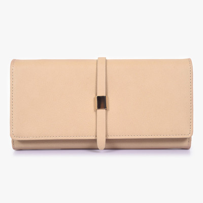 

Lino Perros Women Beige Artificial Leather Wallet(10 Card Slots)