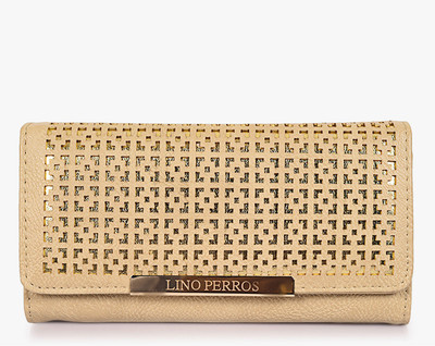 

Lino Perros Women Beige Artificial Leather Wallet(11 Card Slots)