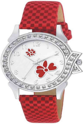 

KDS K-C1198-RED Diamond~Studded Watch - For Girls Watch - For Men & Women