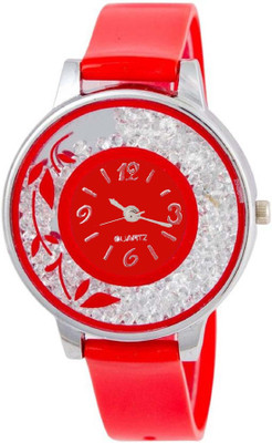 

Rage Enterprise Stylish Red Color Movable Diamond Women Watch - For Girls