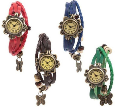 

Sponix Mart butterfly-fast-selling-girls-look-pack-of-4 Watch - For Girls
