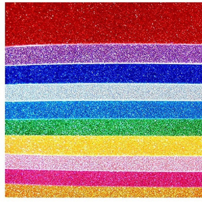 

GVAAS SELF ADHESIVE- EVA Foam Glitter Sheets of MultiColors A4 Size - for Arts & Crafts, Scrapbooking, Paper Decorations.