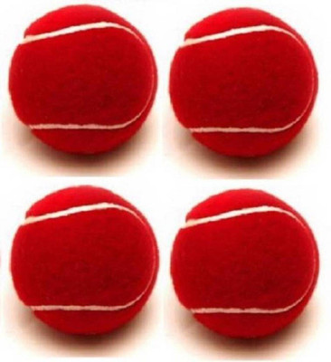 

QUINERGYS ™ Hand- Seamed Cricket Plus Heavy Weight Cricket Ball Cricket Tennis Ball(Pack of 4, Red), Red-type-047