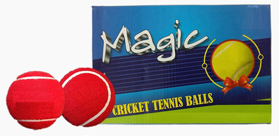 

QUINERGYS ® Waterproofed Hard-Pro Tennis Balls Cricket Tennis Ball(Pack of 2, Red), Red-type-022