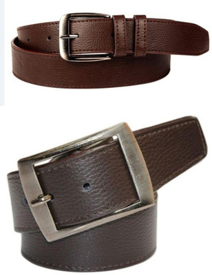 

Kamyaart Men Casual Brown, Brown Artificial Leather Belt
